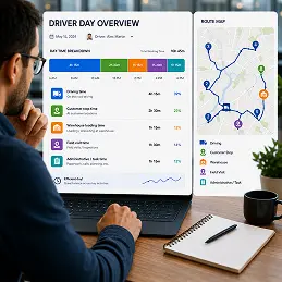 Time tracking for route and warehouse teams