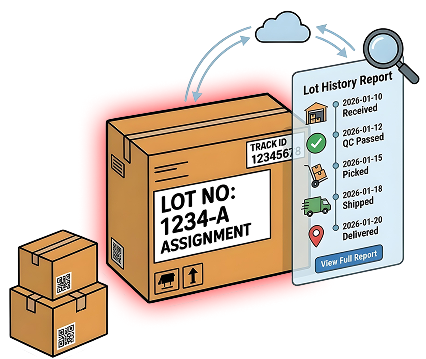 Complete lot history report access