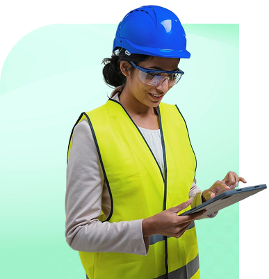 Delivery person carrying products