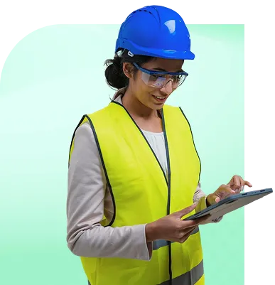 Delivery person carrying products