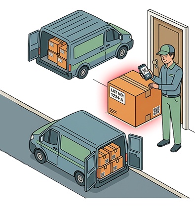 Lot details capture at delivery