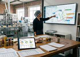 Food manufacturers needing recipe costing and route sales automation